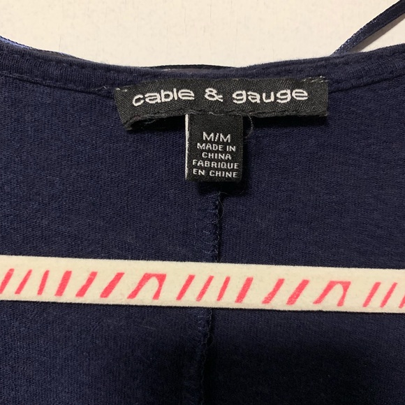 Navy blue lace short sleeve - Picture 3 of 3